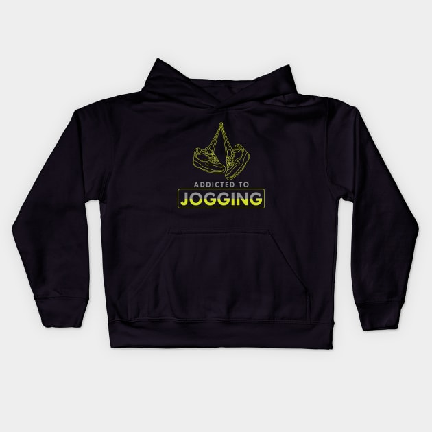 Addicted to jogging Kids Hoodie by Markus Schnabel